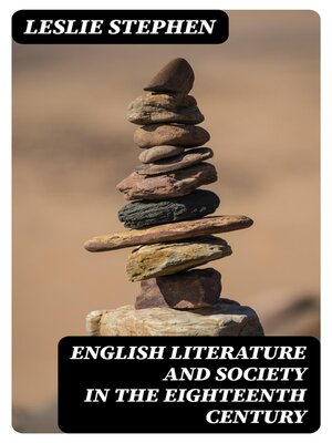 cover image of English Literature and Society in the Eighteenth Century